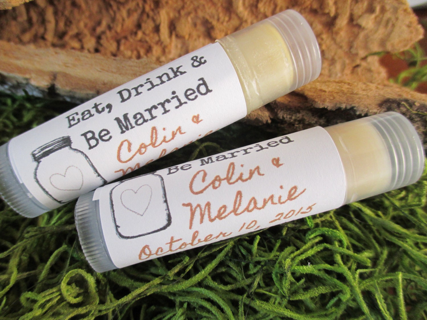 Mason Jar Wedding Favor Lip Balm Custom Wedding Lip Balm Favor