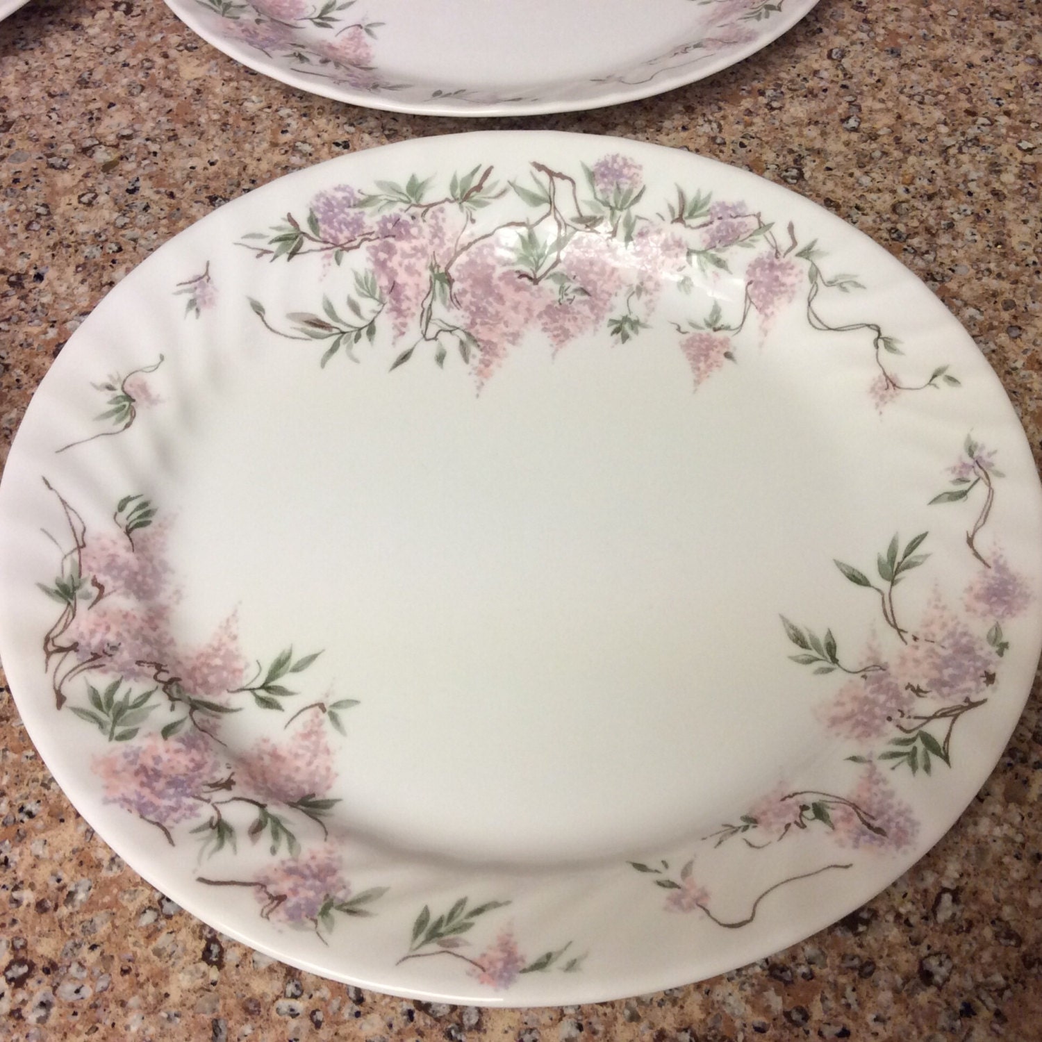 Corelle Wisteria Dinner Plates Vintage Purple Wisteria