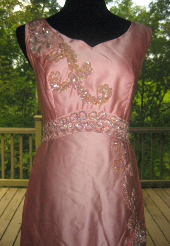 vintage pink prom dress...size 16...on sale