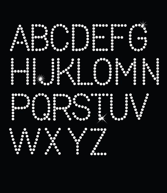 Download Rhinestone template One Line Alphabet: dxf svg pdf ai by ...