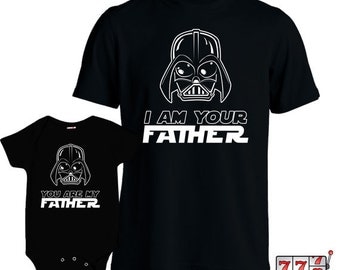 Matching Father Son Shirts I Am Your Father Shirt Son Baby Bodysuit Matching Family Shirts First Fathers Day Men's Todder Tee MD-428