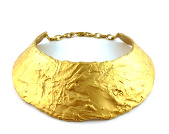 BICHE DE BERE Paris * Gorgeous vintage brutalist collar necklace