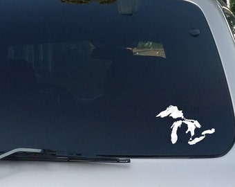 Great Lakes Michigan Wisconsin Minnesota Sticker Great Lakes Decal for Cars, Trucks Window Bumper Sticker