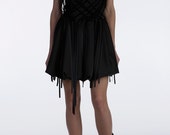 Black Dress/ Sexy Dress/ Fringe Detail Dress/ Party Dress/ Knee Length Dress/ Evening Dress/ Open Back Dress by Illumminee Black Dress/ Sexy Dress/ Fringe Detail Dress/ Party Dress/ Knee Length Dress/ Evening Dress/ Open Back Dress by Illumminee