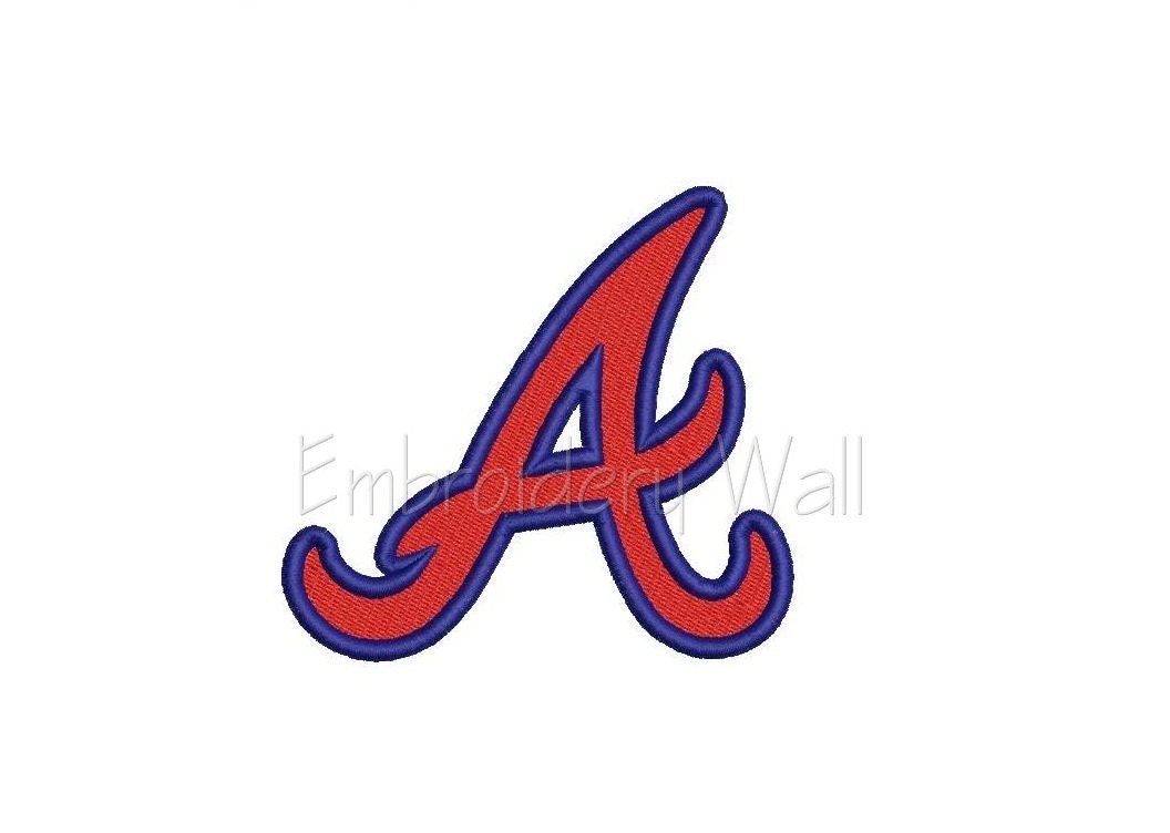 Embroidery design Atlanta Braves logo INSTANT by EmbroideryWall