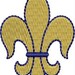 Mini Fleur de lis embroidery designs 4 sizes