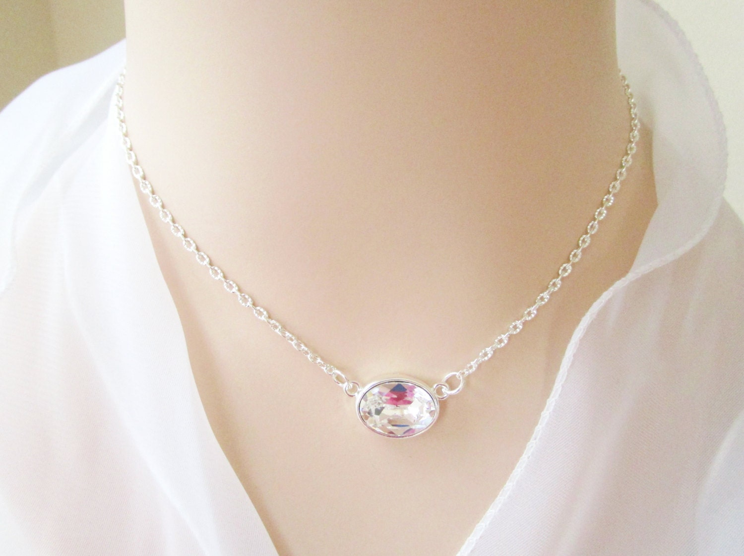 Swarovski Crystal NecklaceFloating Crystal