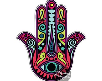 Brown Floral Peace Sign Decal Colorful Flower Car Decal