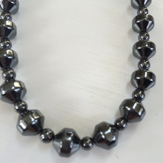 Hematite necklace by madebymargie1 on Etsy