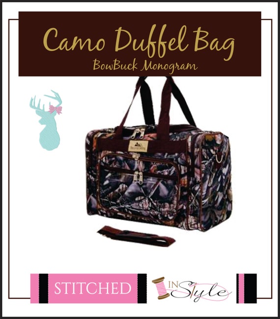 Items similar to Camo Duffel Bag , Monogrammed, 20 inch, Father's Day