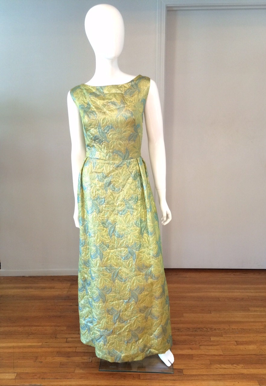 gold brocade gown