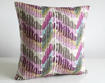 Accent Pillow Cover, Zigzag Pillow, Cushion Cover, Pillow Sham, Cushion Cover, Throw Pillow Cover, Purple Pillow Cover - Optic Plum