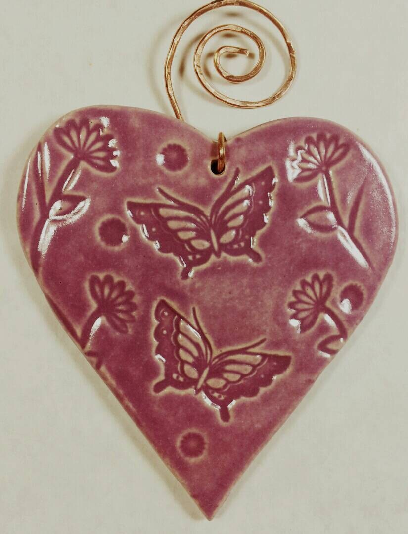 Wall heart ceramic heart ornament ceramic hearts wall