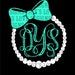 Download Pearl and Bow Monogram Frame SVG and DXF by JoysLoveDesigns