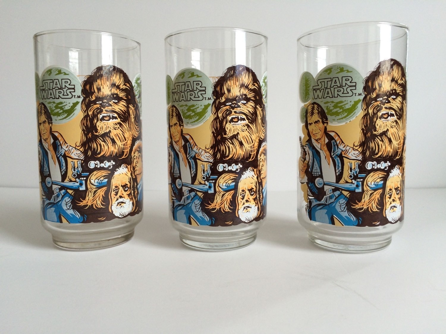 star wars drinking glasses vintage