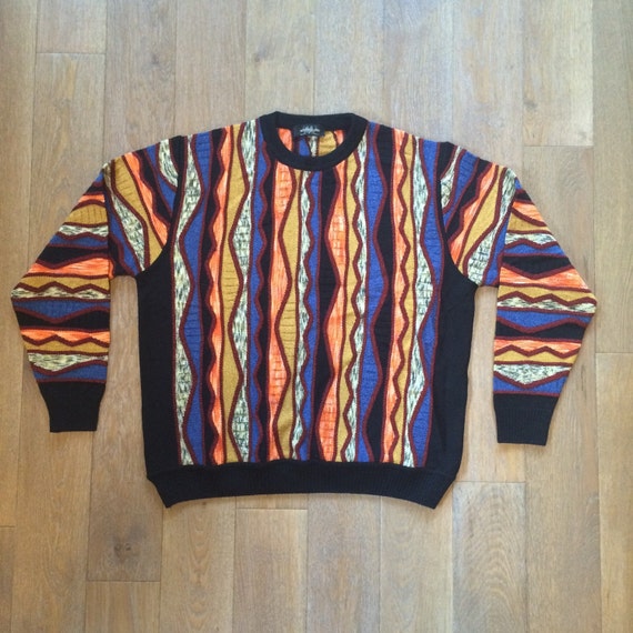 90's Biggie Sweater Coogi Style Sz Med Merino by ChubbysVintage