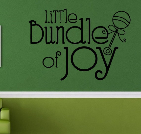 Bundle of Joy quote wall sticker quote decal wall by WorldofDecals