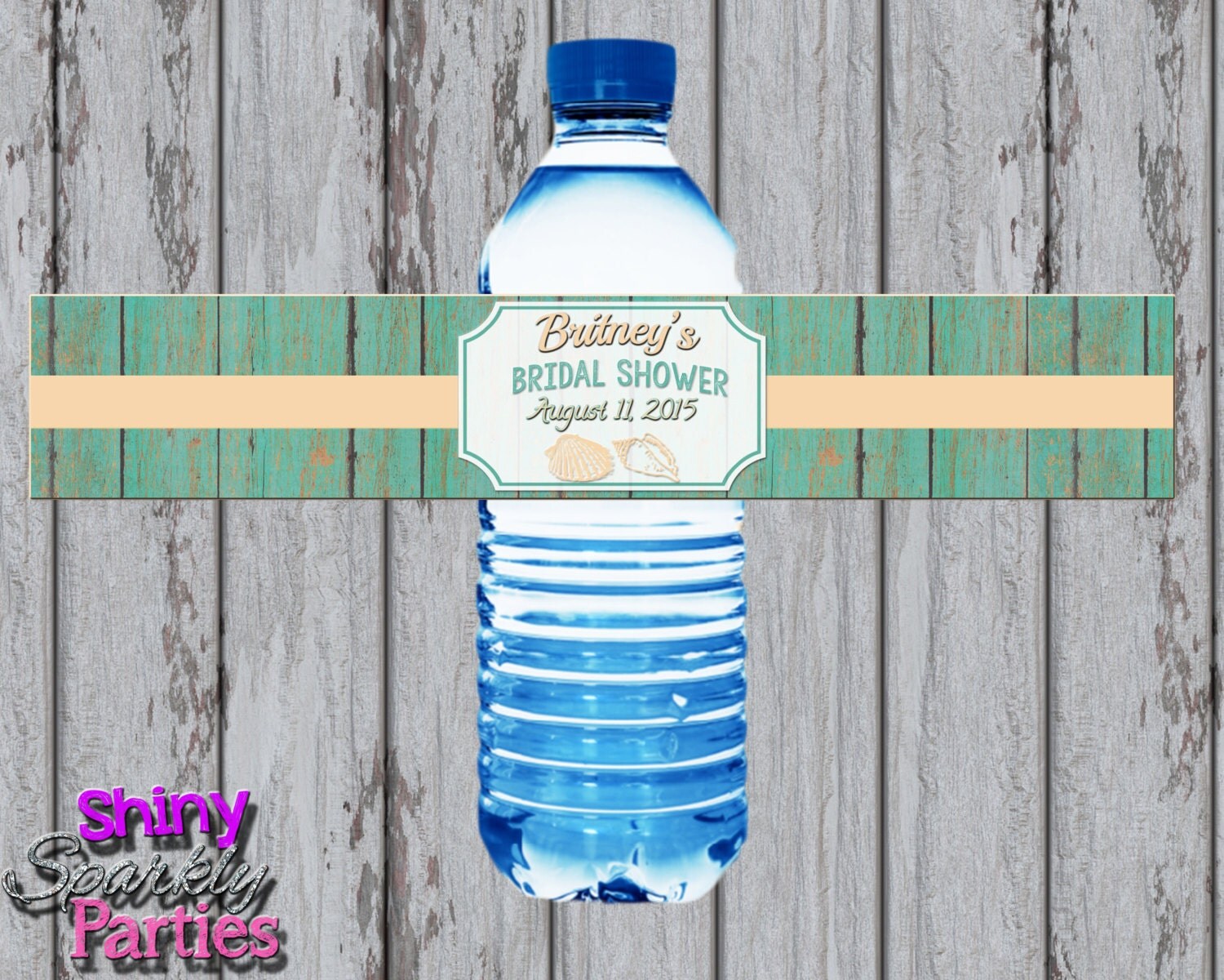 Printable BEACH WATER Bottle LABELS Beach Themed