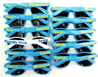 Personalized Sunglasses for Wedding Party, Bachelor Party, Bachelorette Party, Bride, Groom, Bridesmaid, Groomsmen, Vacation, Parties favors