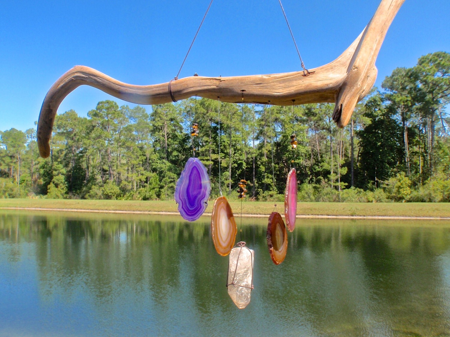 Agate Wind Chimes Australia Rocketshotz Rustic Driftwood Agate Wind Chime Natural Dreamcatcher