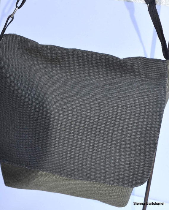 Quality New Zealand Canvas shoulderphoto bag -dark gray flap light ...