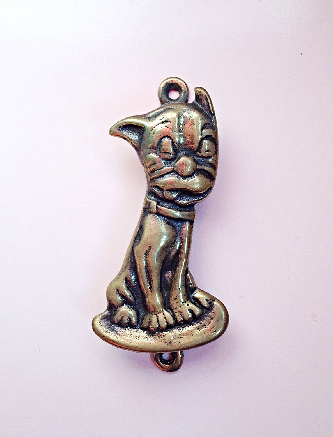 Brass door knocker / brass dog door knocker / Brass Bonzo Dog