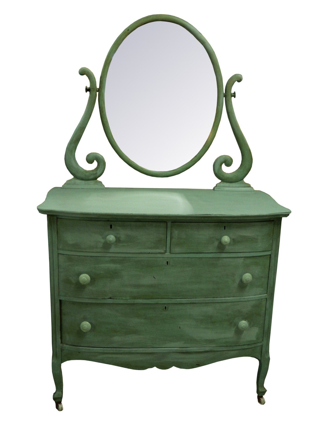 Vintage Painted Dresser and Mirror Haute Juice