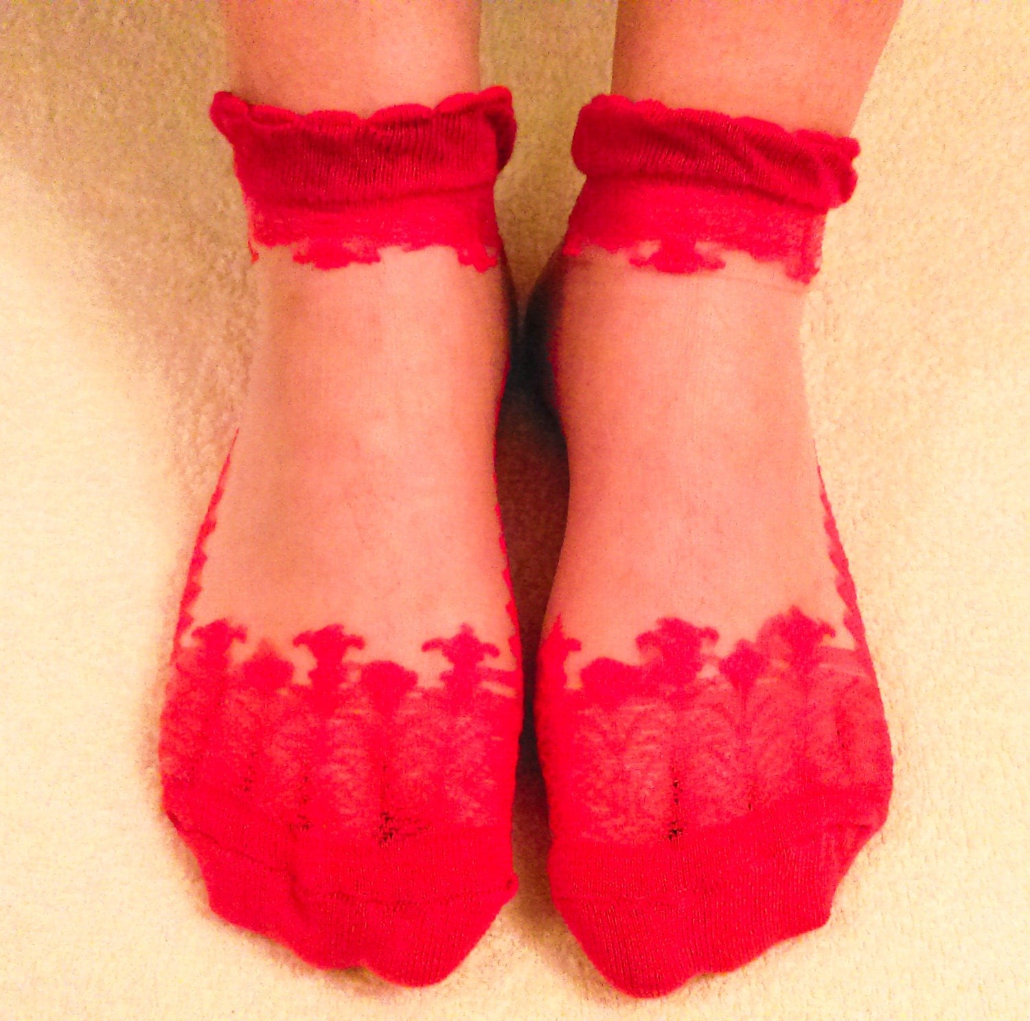 Lace Socks Perfumed Socks Ankle Socks Wedding Socks by GOOLASHOP