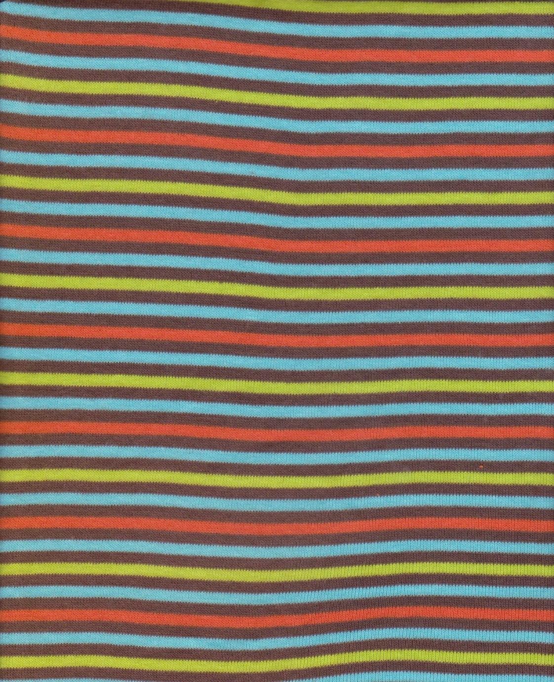 Multicolor Tiny YarnDyed Stripes on Cotton Lycra by BWDFabrics