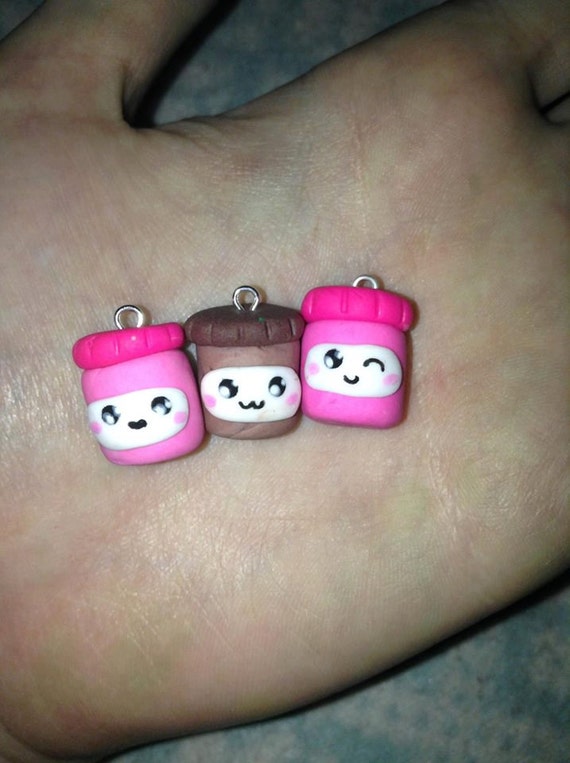 Kawaii Jam Jar Charms x3 by BeckiesKawaiiCharms on Etsy