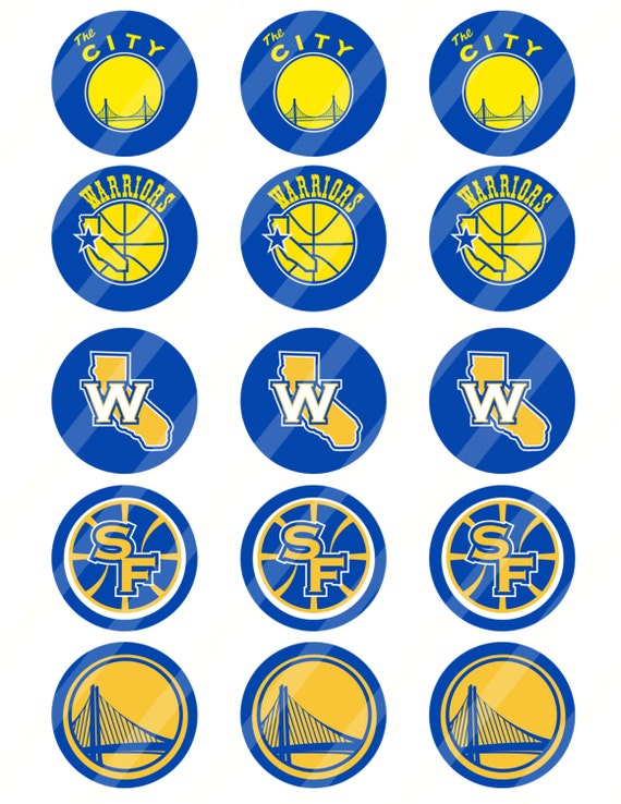 Golden State Warriors digital collage sheet 8.5x11 2 by DesignByJT