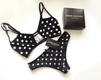 Black mesh and eyelash lace triangle bra sale