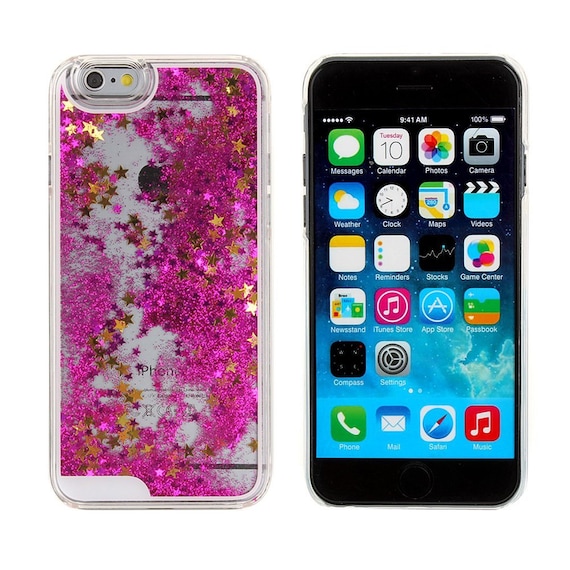 Items Similar To Pink Moving Stars Liquid Glitter Quicksand 3d Bling Iphone 6 Case Cover On Etsy 0437