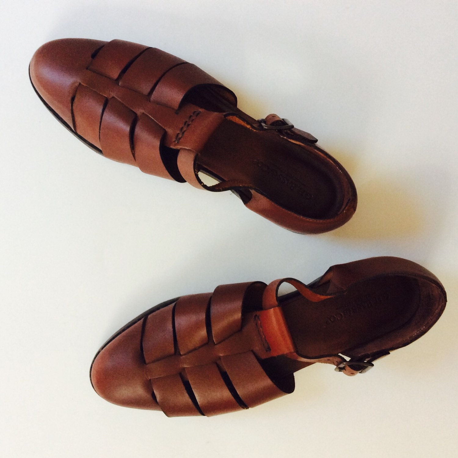 Woven leather sandals closed toe sandals 8.5 sandals brown