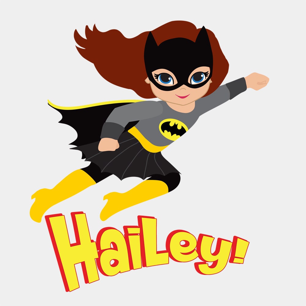 Girl Super Hero Batgirl Flying Bodysuit or TShirt