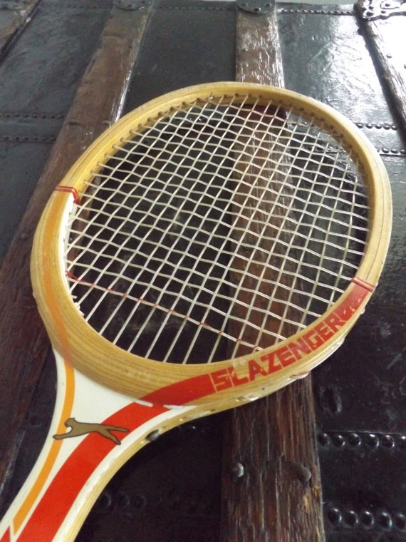 Vintage Slazenger Wooden Tennis Racket Rally 70s By Dutchiez