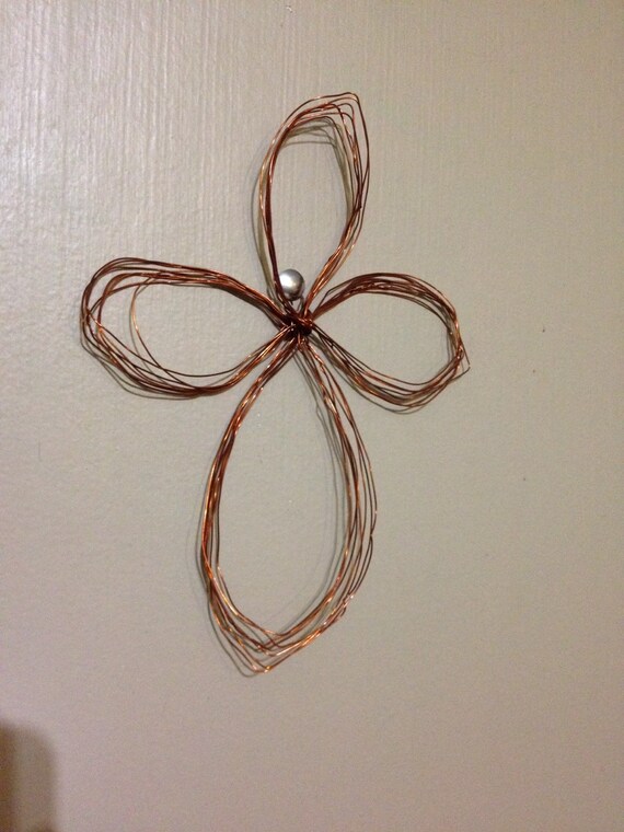 Copper Wire Cross by SparePartsBoutique on Etsy