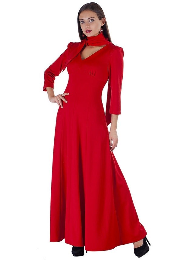Red Maxi Dress Women'sEvening Long Dress Prom Dresslong dress Plus ...