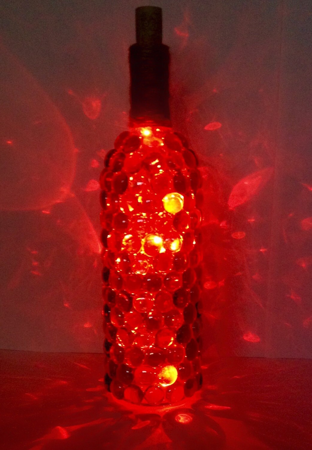 Wine bottle light RED lights