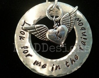 Look For Me in the Rainbow Hand Stamped Necklace