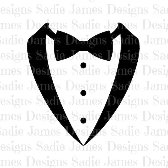 Download Tuxedo Bow Tie SVG and Silhouette Studio cutting file Instant