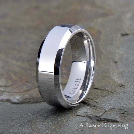 Cobalt Wedding Band, Mens Wedding Band, Wedding Band, Mens Ring ...