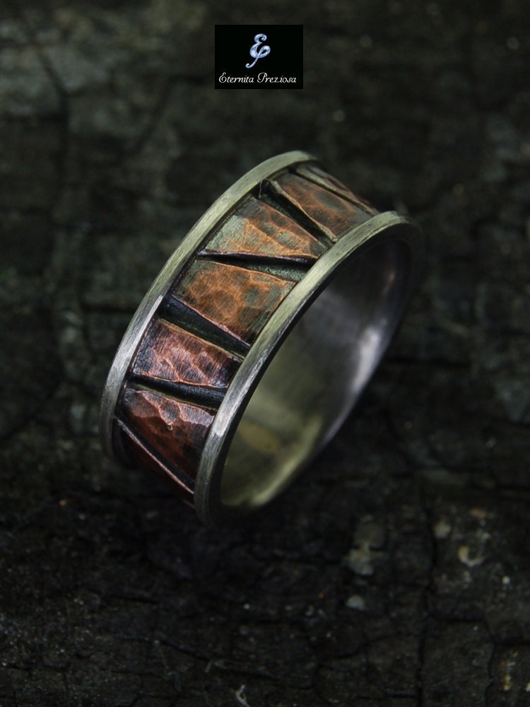 Unique Men's Wedding Ring Mens Engagement Ring Mens