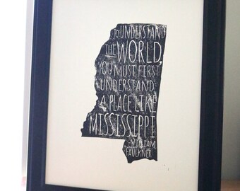Mississippi Faulkner Print