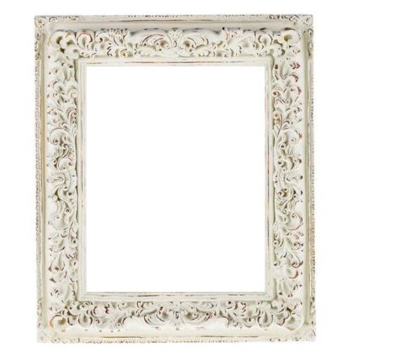 White Ornate Frame Wall Frame 8x10 or 11x14 Wedding Frame