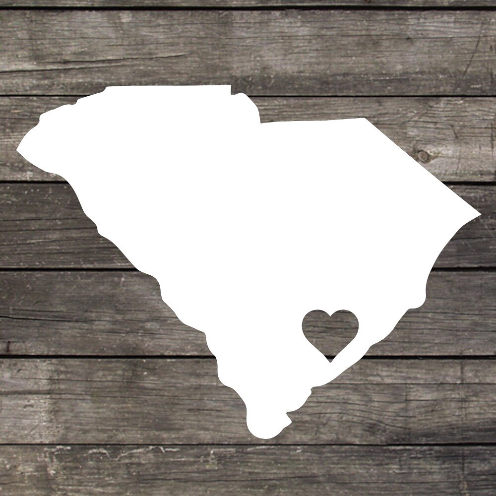 South Carolina Charleston Heart decal made by TheCraftyFoxCustoms
