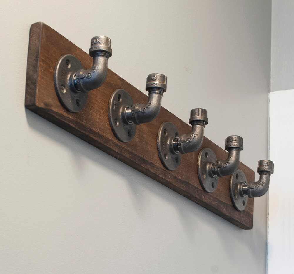 Industrial Pipe Coat Rack