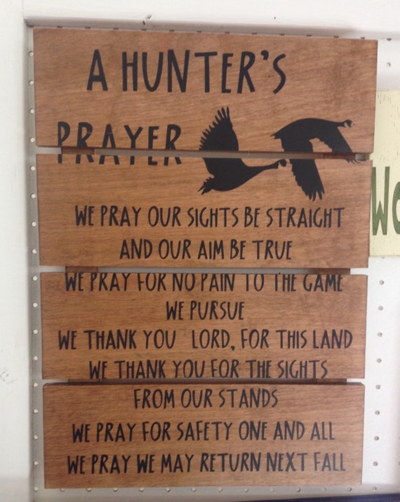 Hunters prayer sign by knockonwoodSD on Etsy