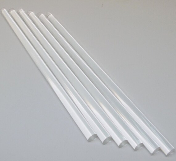 6 Pc Clear Acrylic Plastic Extruded Rod Lucite Diameter
