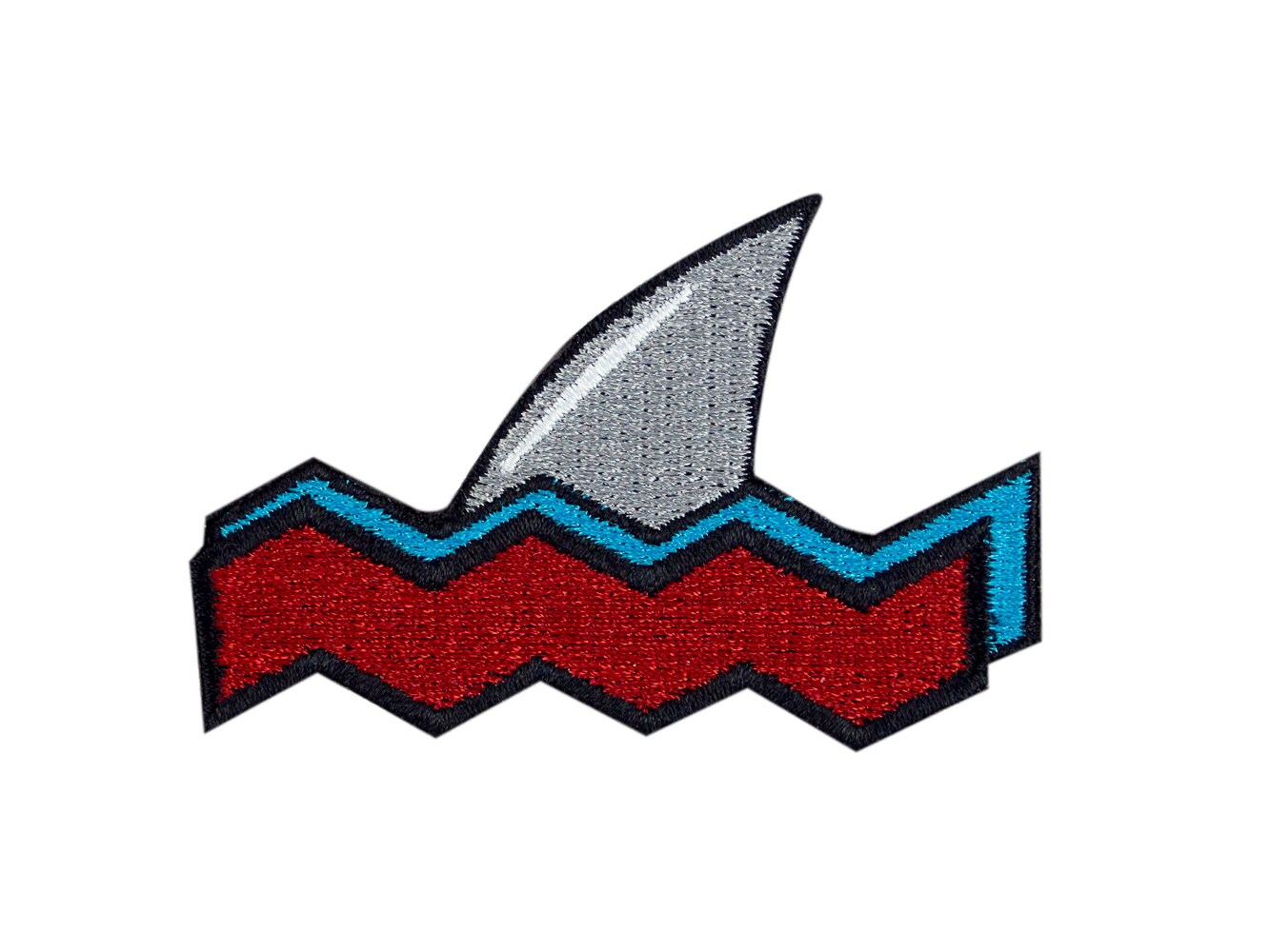 Shark Attack Embroidered Iron On Patch by WinksForDays on Etsy